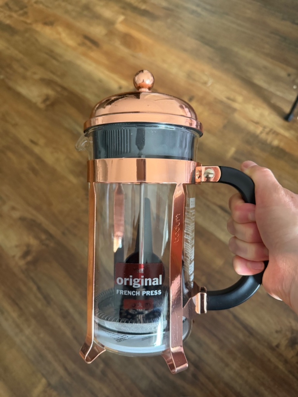 Crate and Barrel - Rose Gold Copper French Press - New/34OZ